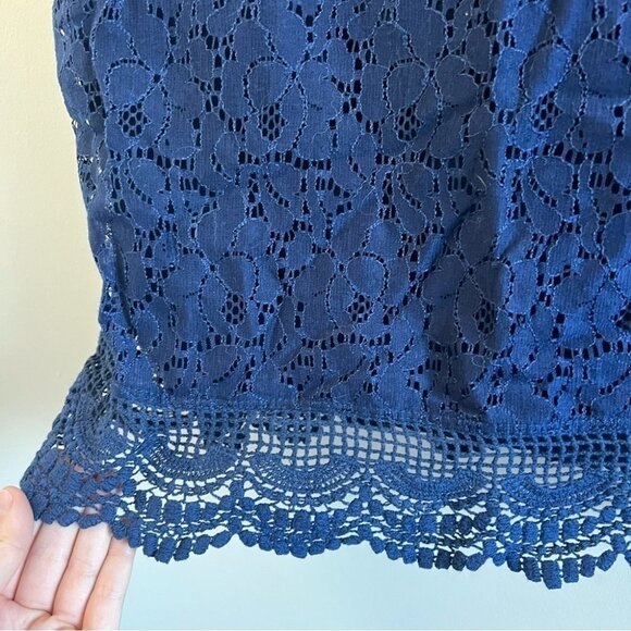 NWT Mossimo Navy Lace Tank Top – Size XXL - Picture 3 of 7